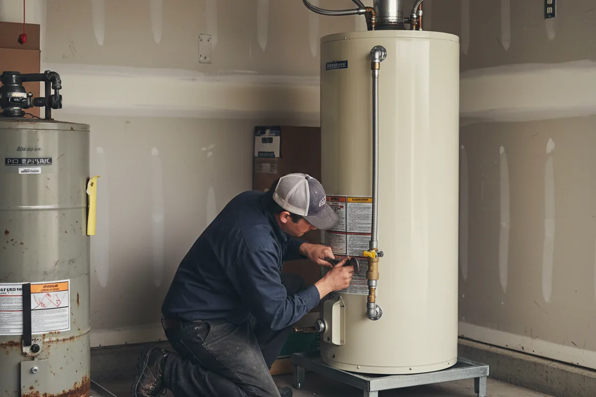 Water heater and shutoff valve replacement in Temperanceville